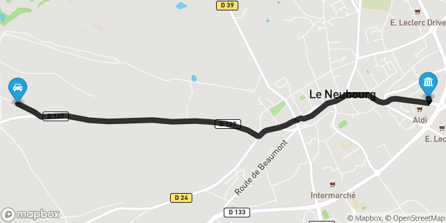 Itinéraire vers Le Neubourg