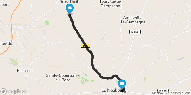 Itinéraire vers Le Neubourg