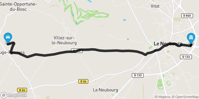 Itinéraire vers Le Neubourg