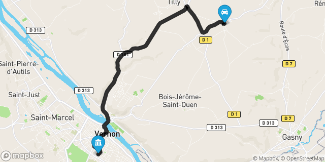 Itinéraire vers Vernon