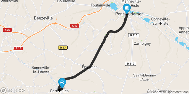 Itinéraire vers Pont-Audemer