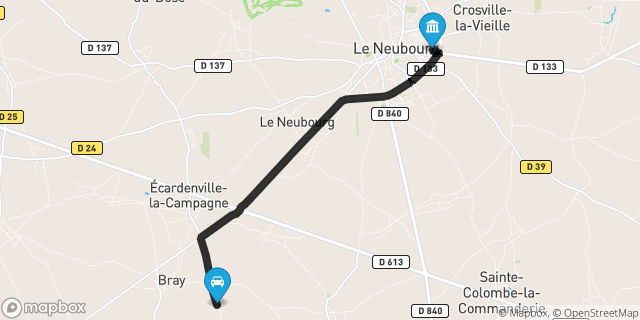 Itinéraire vers Le Neubourg