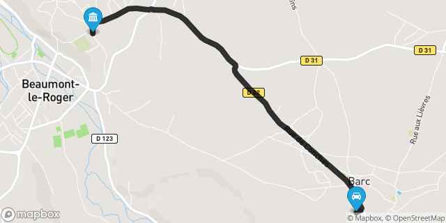 Itinéraire vers Beaumont-le-Roger