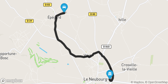 Itinéraire vers Le Neubourg
