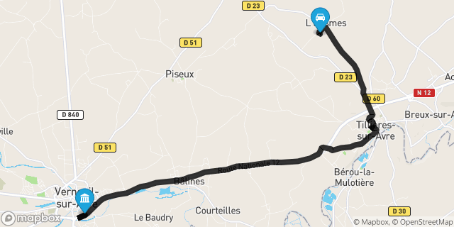Itinéraire vers Verneuil-sur-Avre