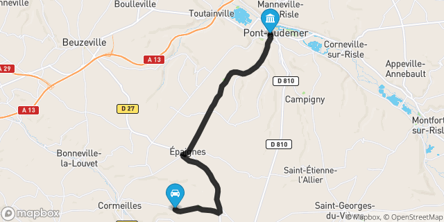 Itinéraire vers Pont-Audemer