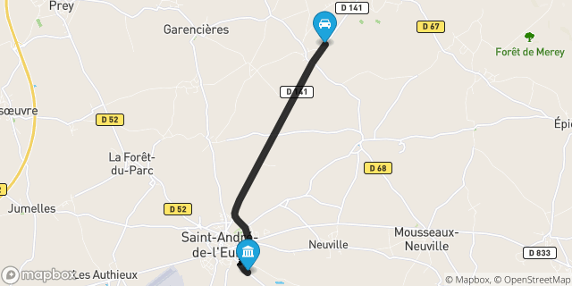 Itinéraire vers Saint-André-de-l'Eure