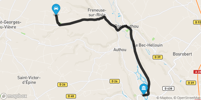 Itinéraire vers Brionne