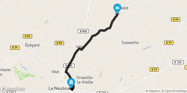 Itinéraire vers Le Neubourg