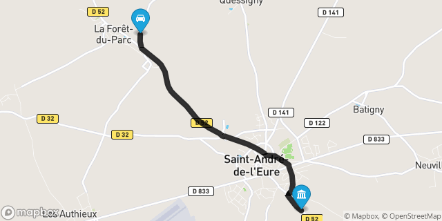 Itinéraire vers Saint-André-de-l'Eure