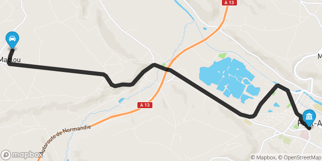 Itinéraire vers Pont-Audemer