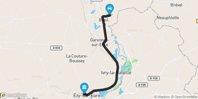 Itinéraire vers Ézy-sur-Eure