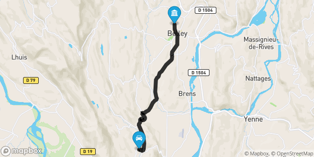 Itinéraire vers Belley