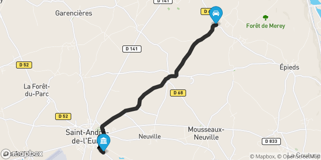 Itinéraire vers Saint-André-de-l'Eure