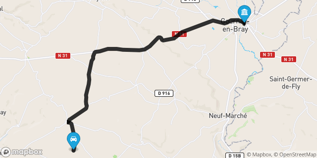 Itinéraire vers Gournay-en-Bray