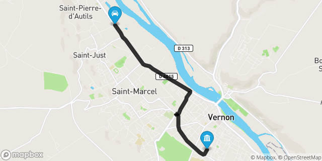 Itinéraire vers Vernon