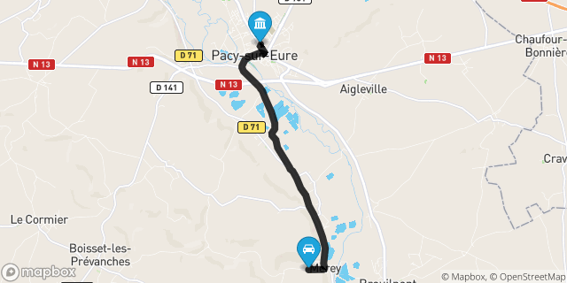 Itinéraire vers Pacy-sur-Eure