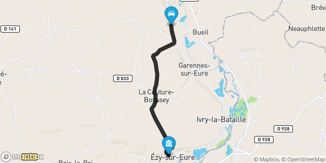 Itinéraire vers Ézy-sur-Eure