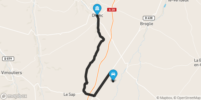 Itinéraire vers Orbec