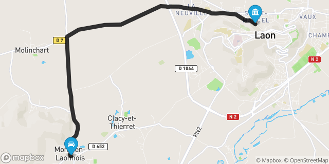 Itinéraire vers Laon