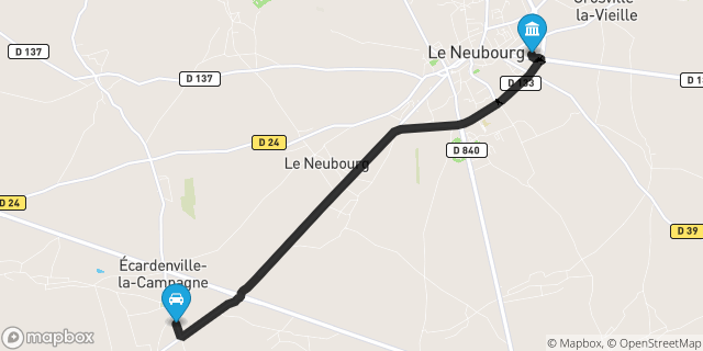 Itinéraire vers Le Neubourg