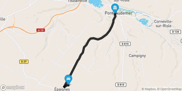 Itinéraire vers Pont-Audemer