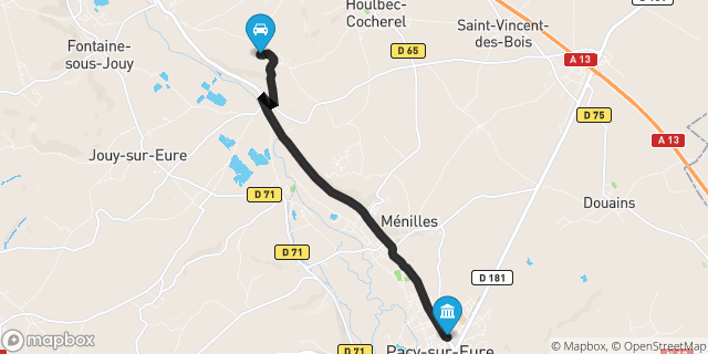 Itinéraire vers Pacy-sur-Eure
