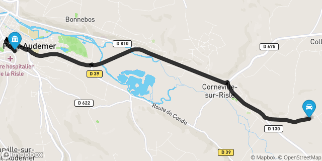 Itinéraire vers Pont-Audemer