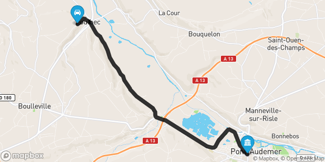 Itinéraire vers Pont-Audemer