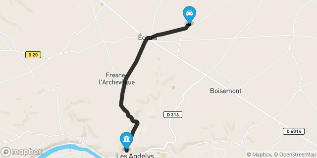 Itinéraire vers Andelys