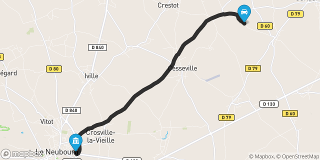 Itinéraire vers Le Neubourg