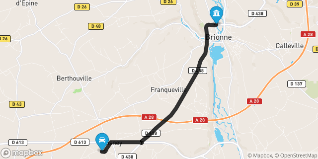Itinéraire vers Brionne