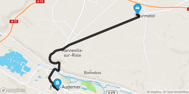 Itinéraire vers Pont-Audemer