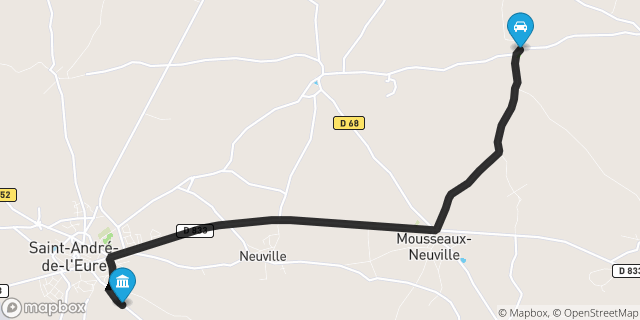Itinéraire vers Saint-André-de-l'Eure