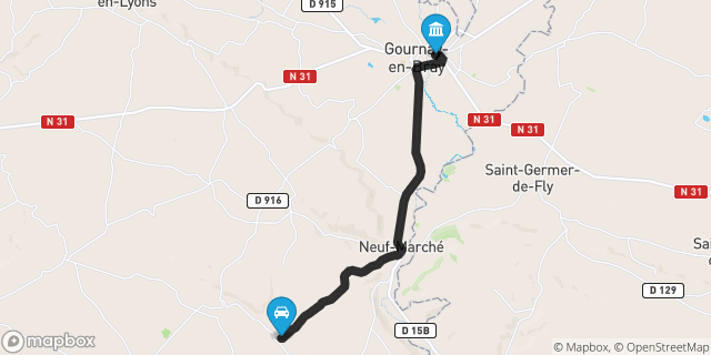 Itinéraire vers Gournay-en-Bray
