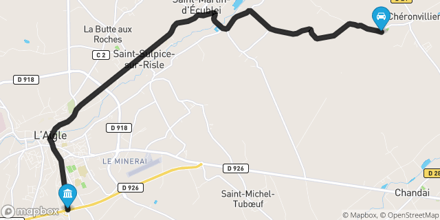 Itinéraire vers L'Aigle