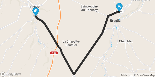 Itinéraire vers Orbec