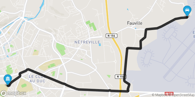 Itinéraire vers Évreux