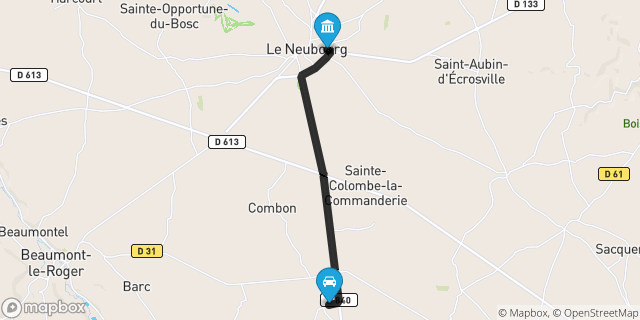 Itinéraire vers Le Neubourg
