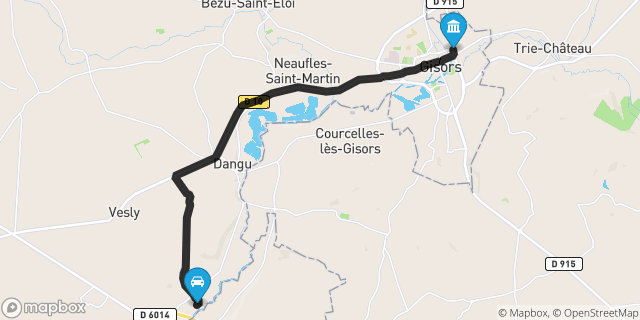 Itinéraire vers Gisors