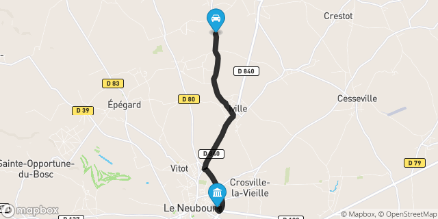 Itinéraire vers Le Neubourg
