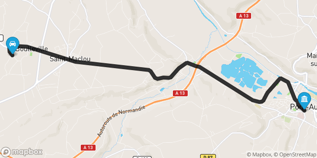 Itinéraire vers Pont-Audemer