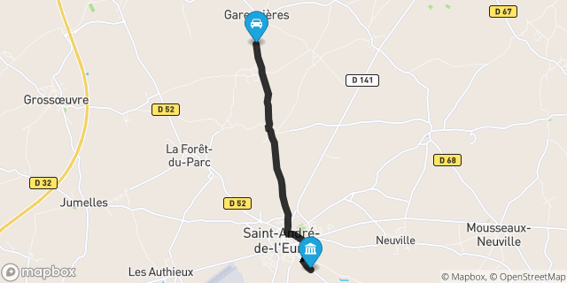 Itinéraire vers Saint-André-de-l'Eure