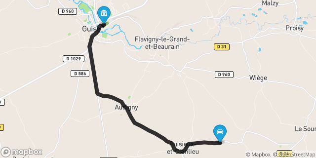 Itinéraire vers Guise
