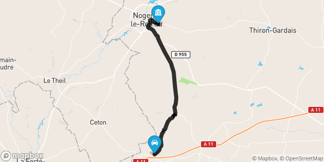 Itinéraire vers Nogent-le-Rotrou