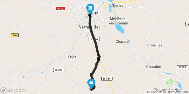 Itinéraire vers Dreux