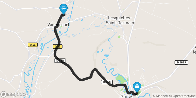 Itinéraire vers Guise