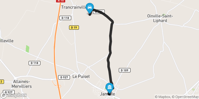 Itinéraire vers Janville