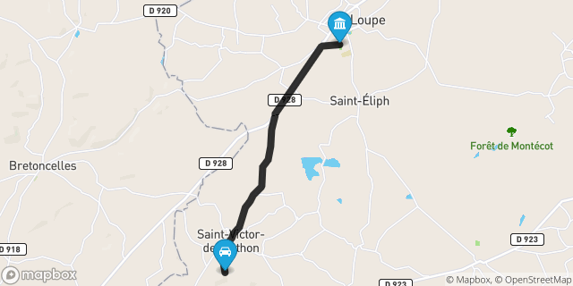 Itinéraire vers La Loupe