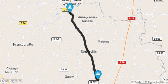 Itinéraire vers Auneau